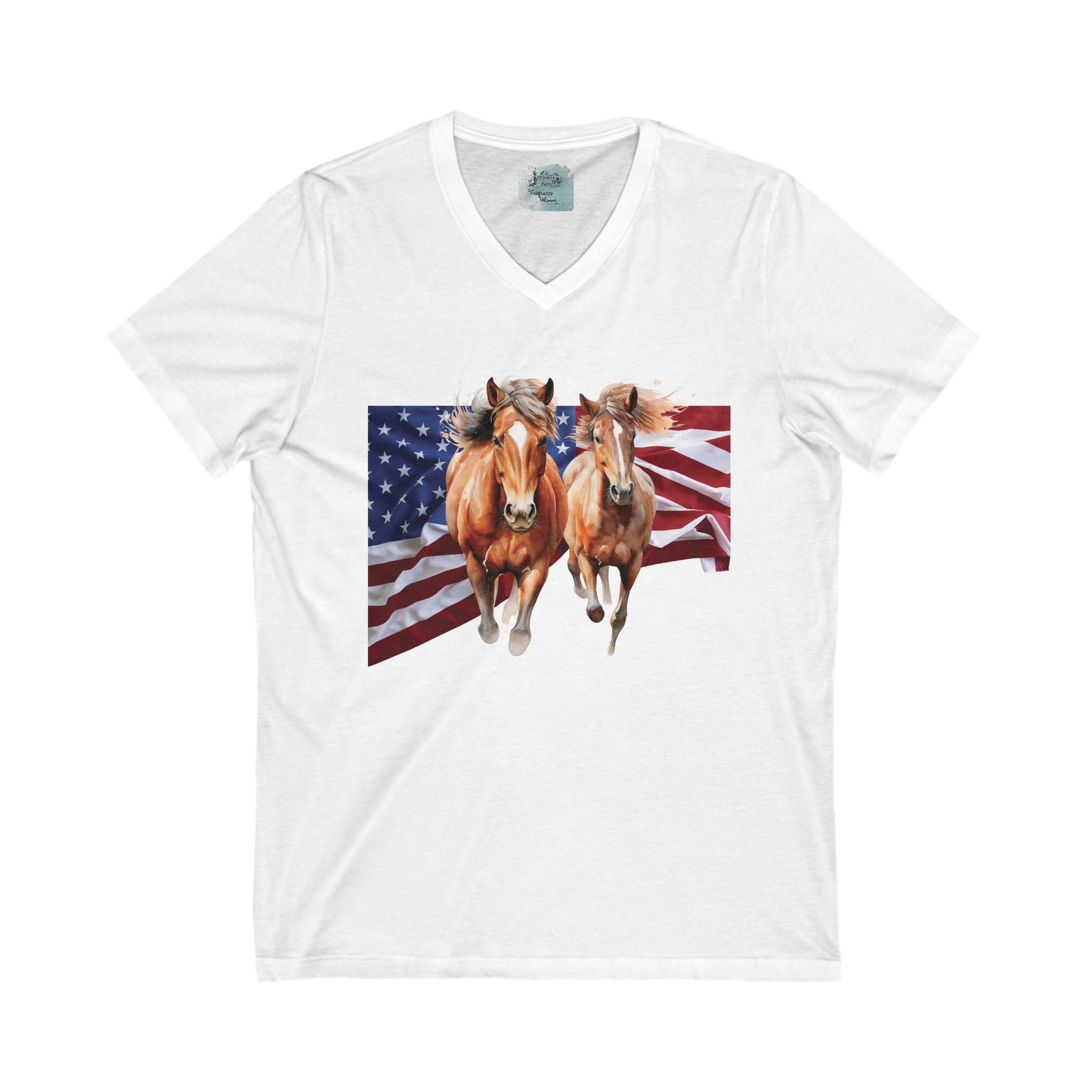 Horses of the Flag V-Neck Tee
