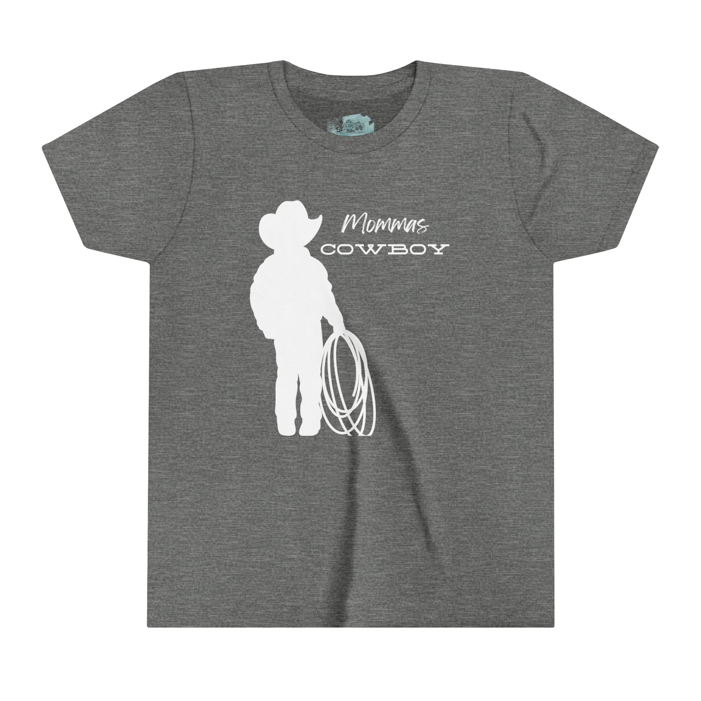 Mommas Cowboy Youth Tee White