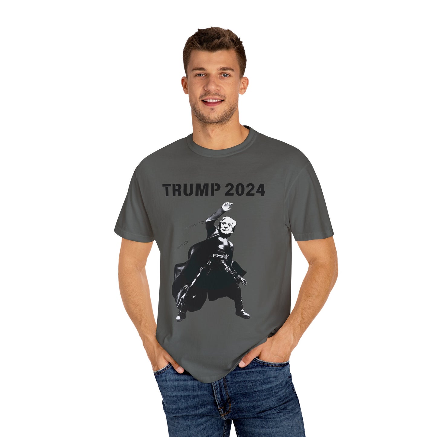 Matrix Trump 2024 Front Unisex Garment-Dyed T-shirt