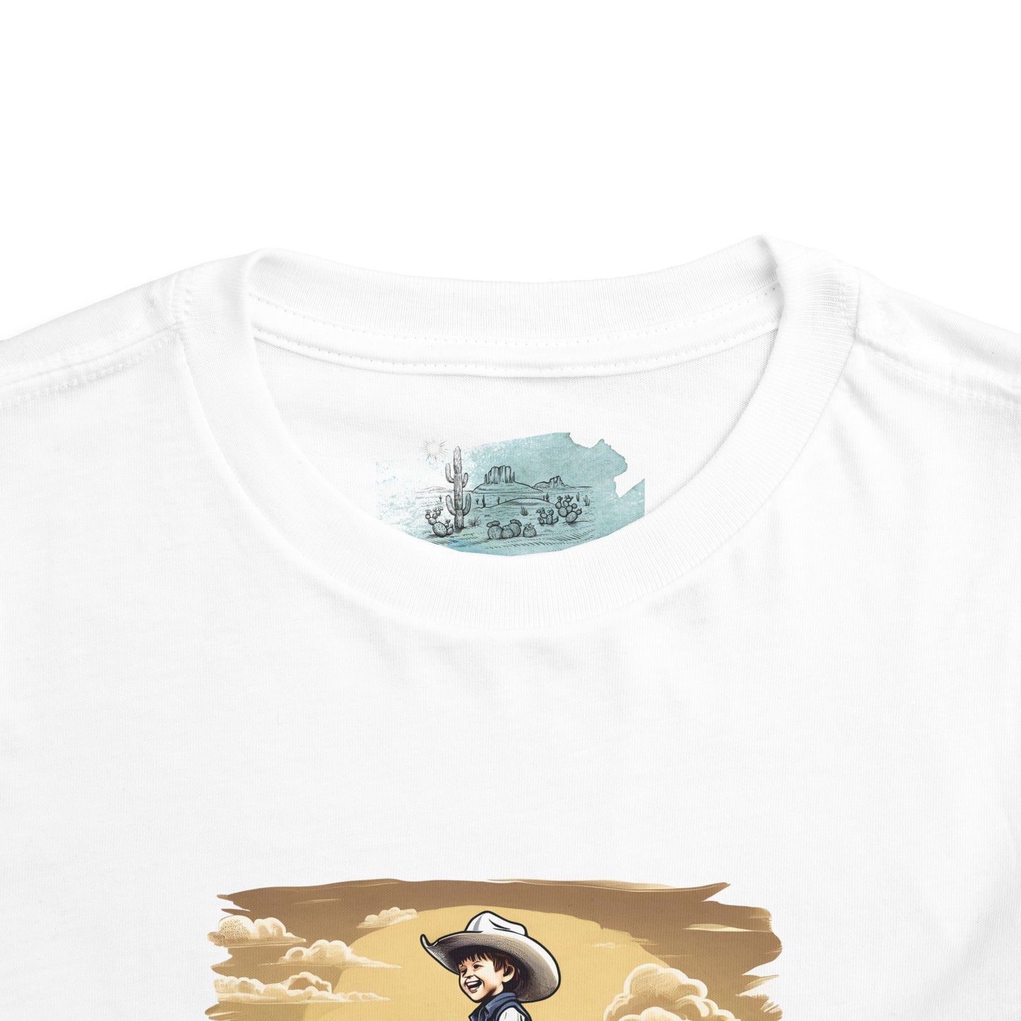 Dino Cowboy Toddler Short Sleeve Tee