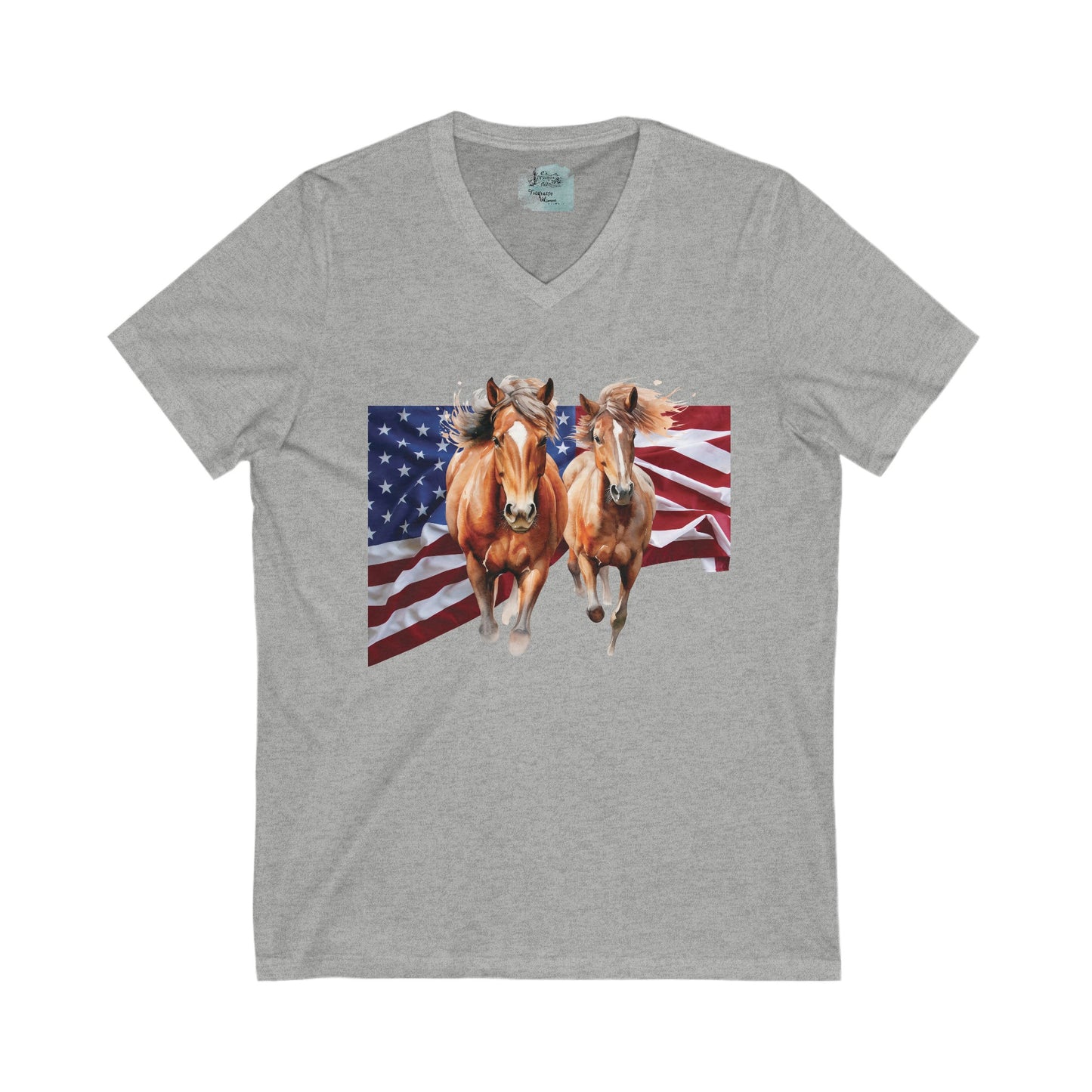 Horses of the Flag V-Neck Tee