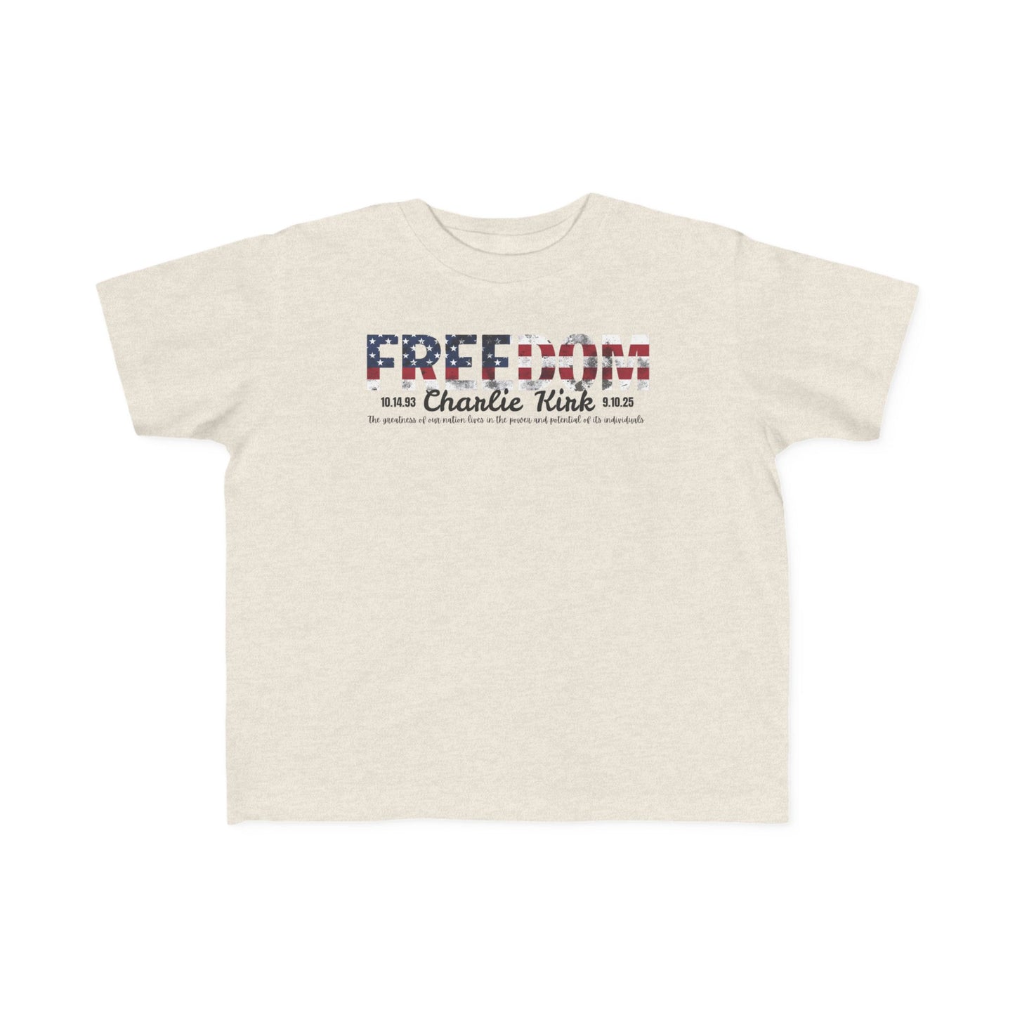 Charlie Kirk Freedom Toddler Tee