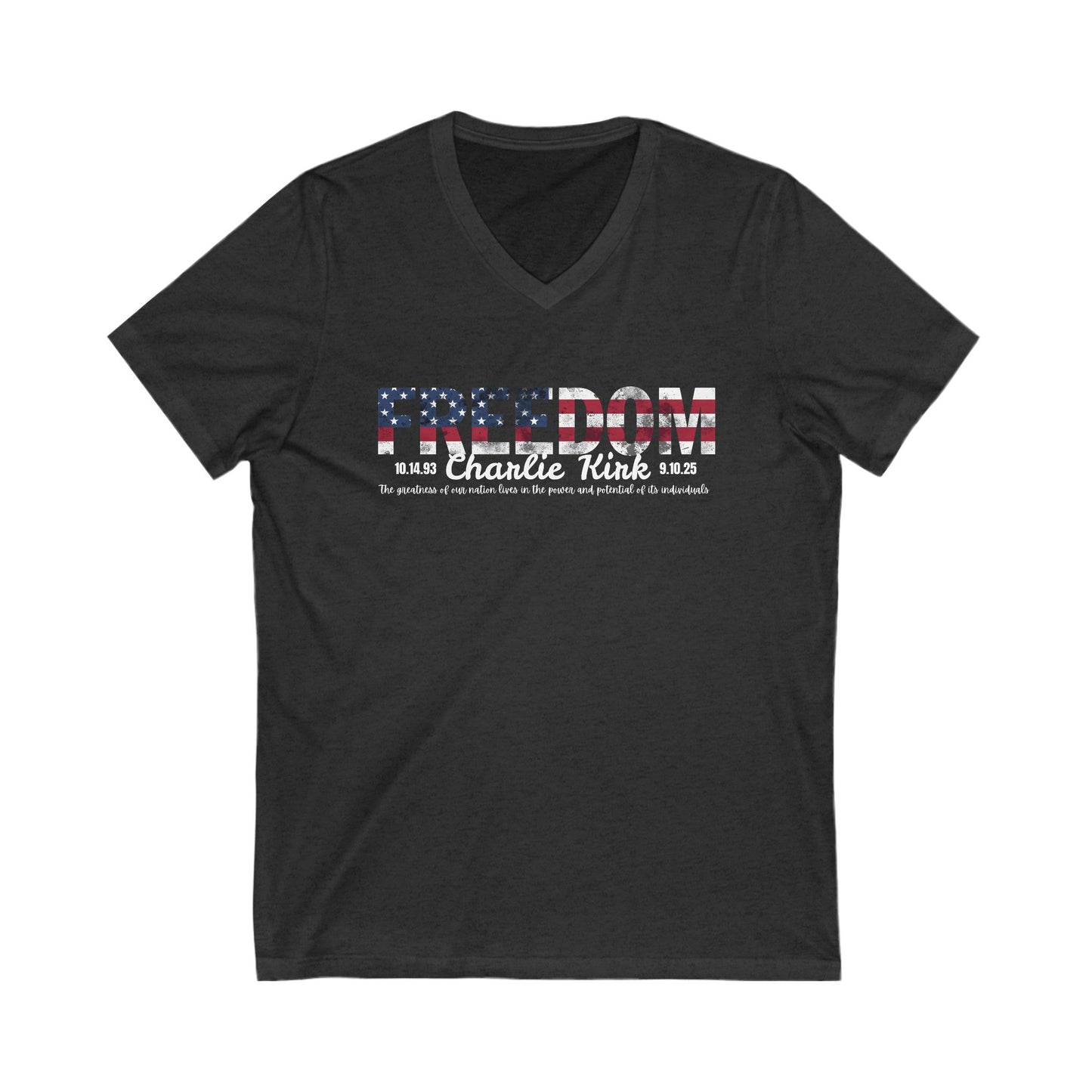 Charlie Kirk Freedom V-Neck Tee