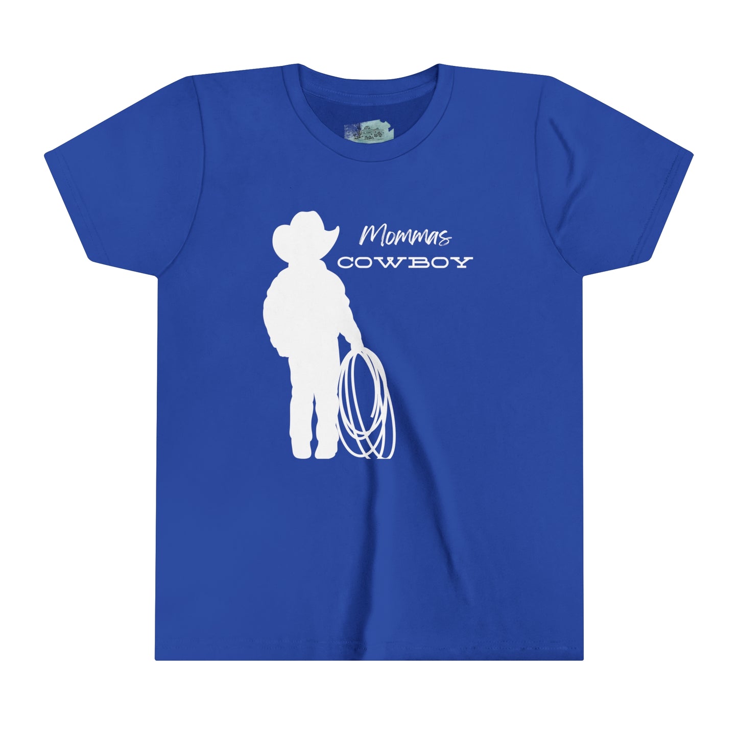 Mommas Cowboy Youth Tee White
