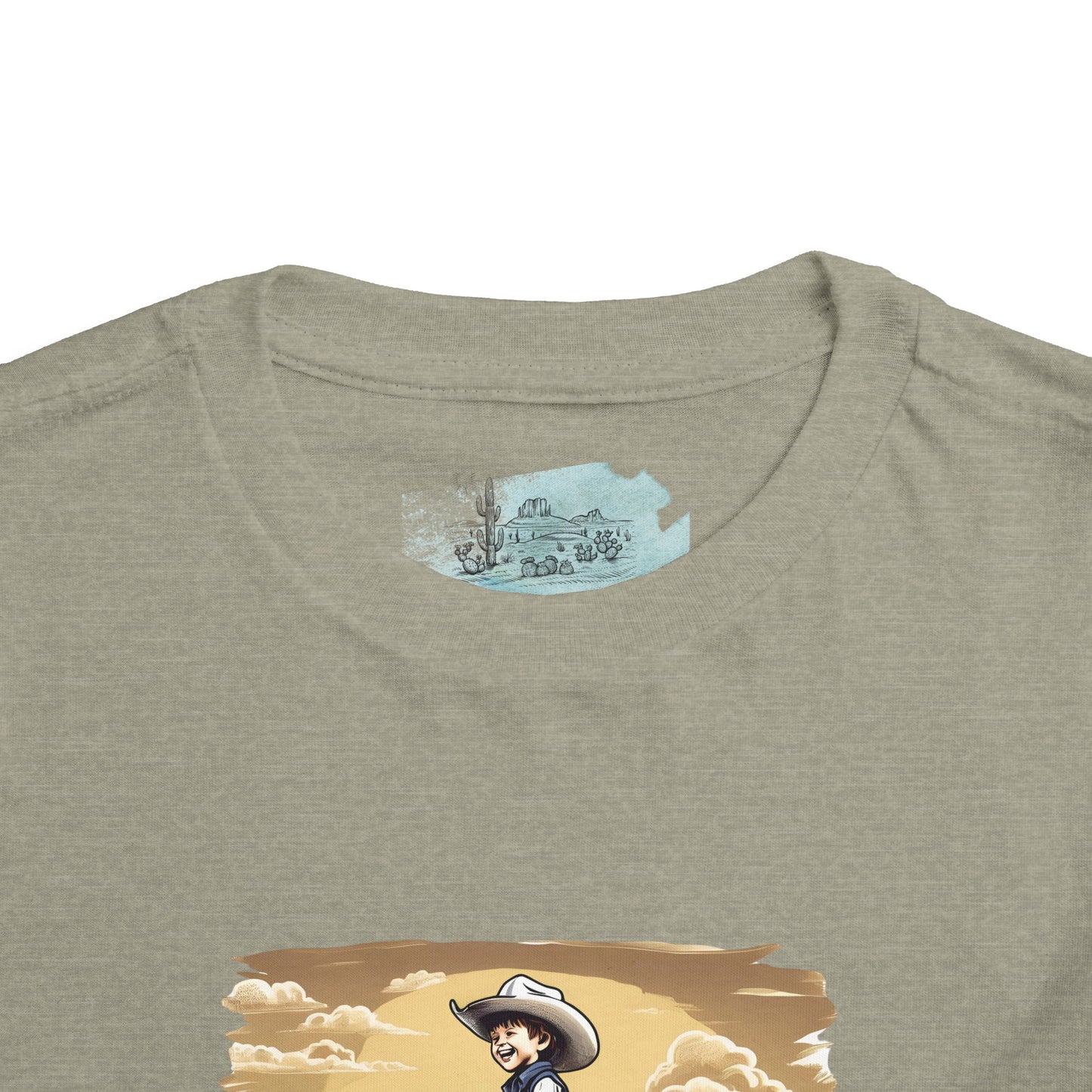 Dino Cowboy Toddler Short Sleeve Tee