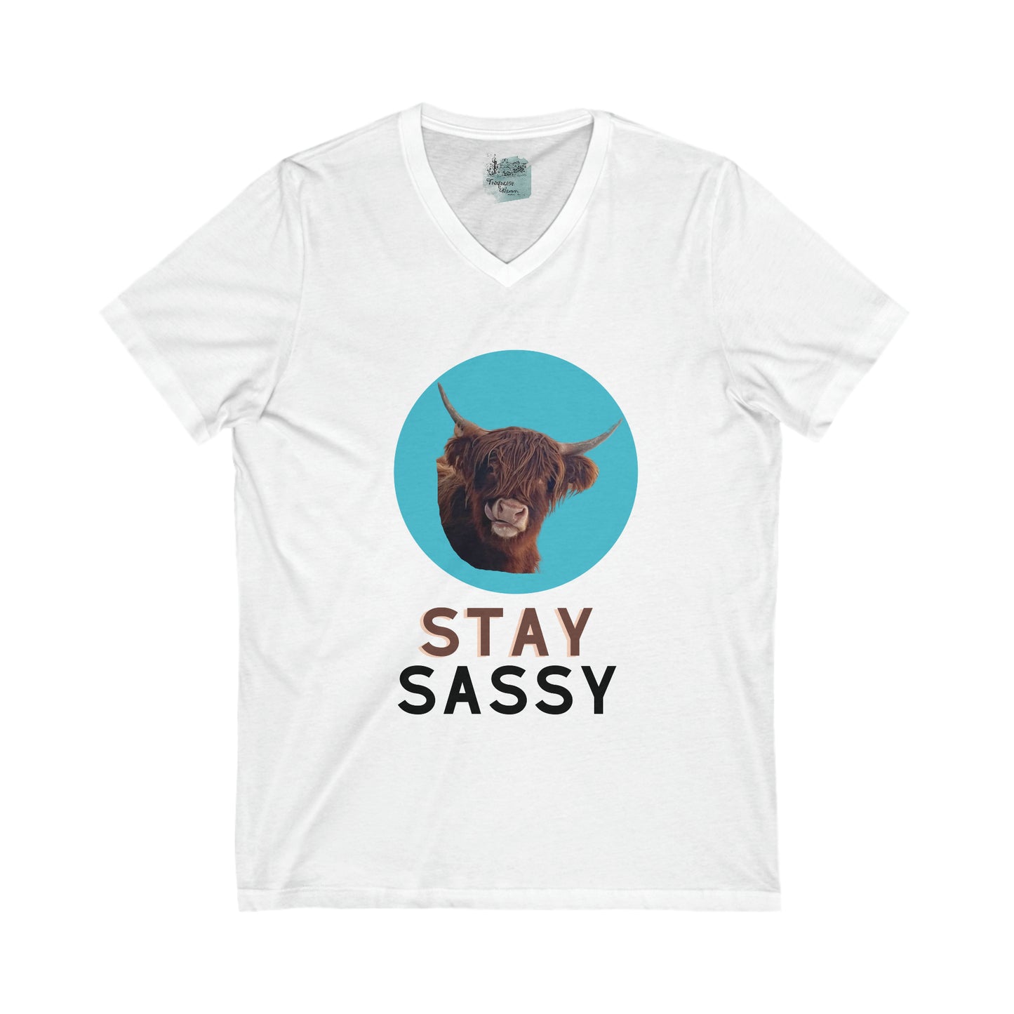 Stay Sassy Highland V-Neck Tee