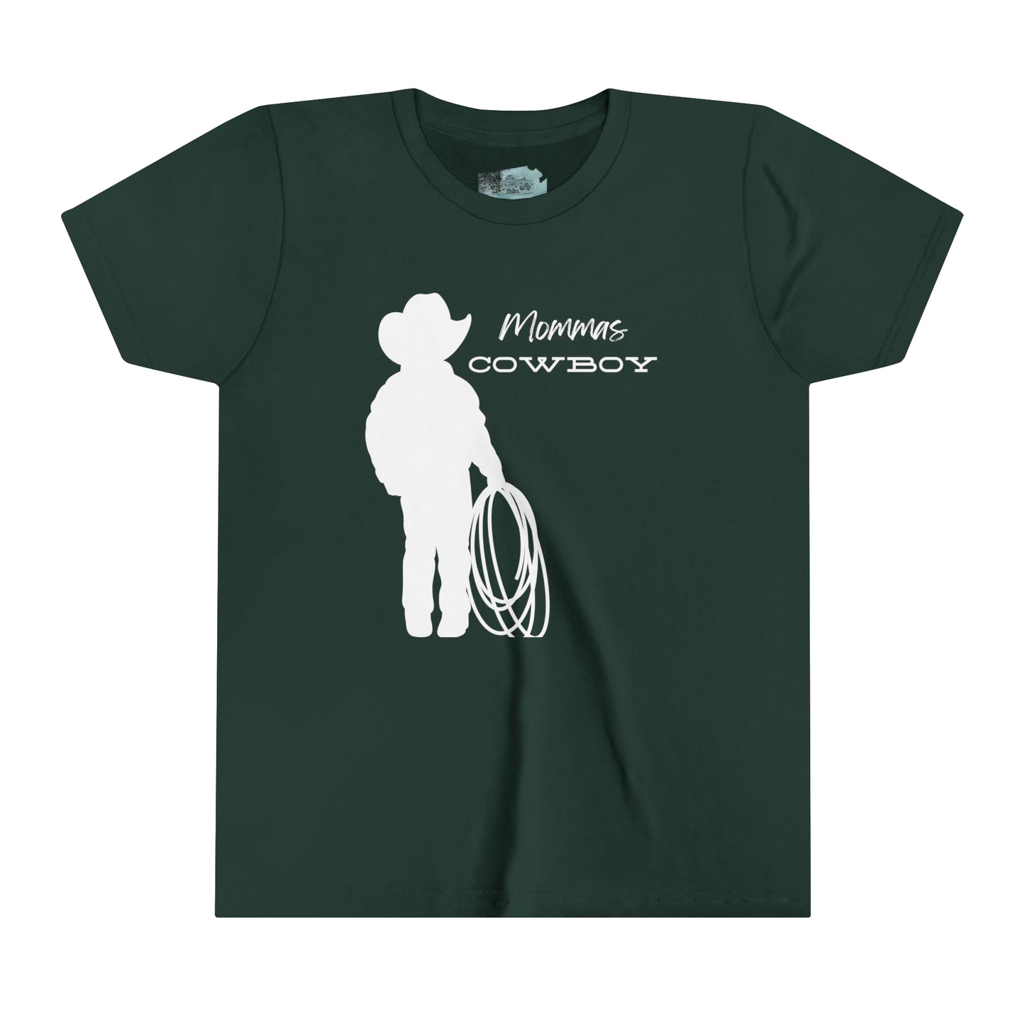 Mommas Cowboy Youth Tee White