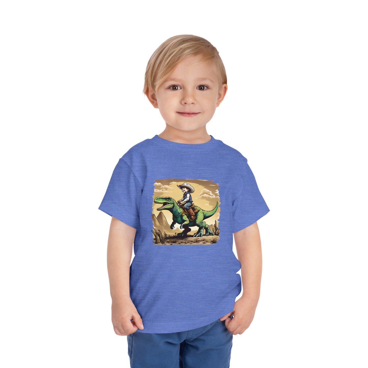 Dino Cowboy Toddler Short Sleeve Tee