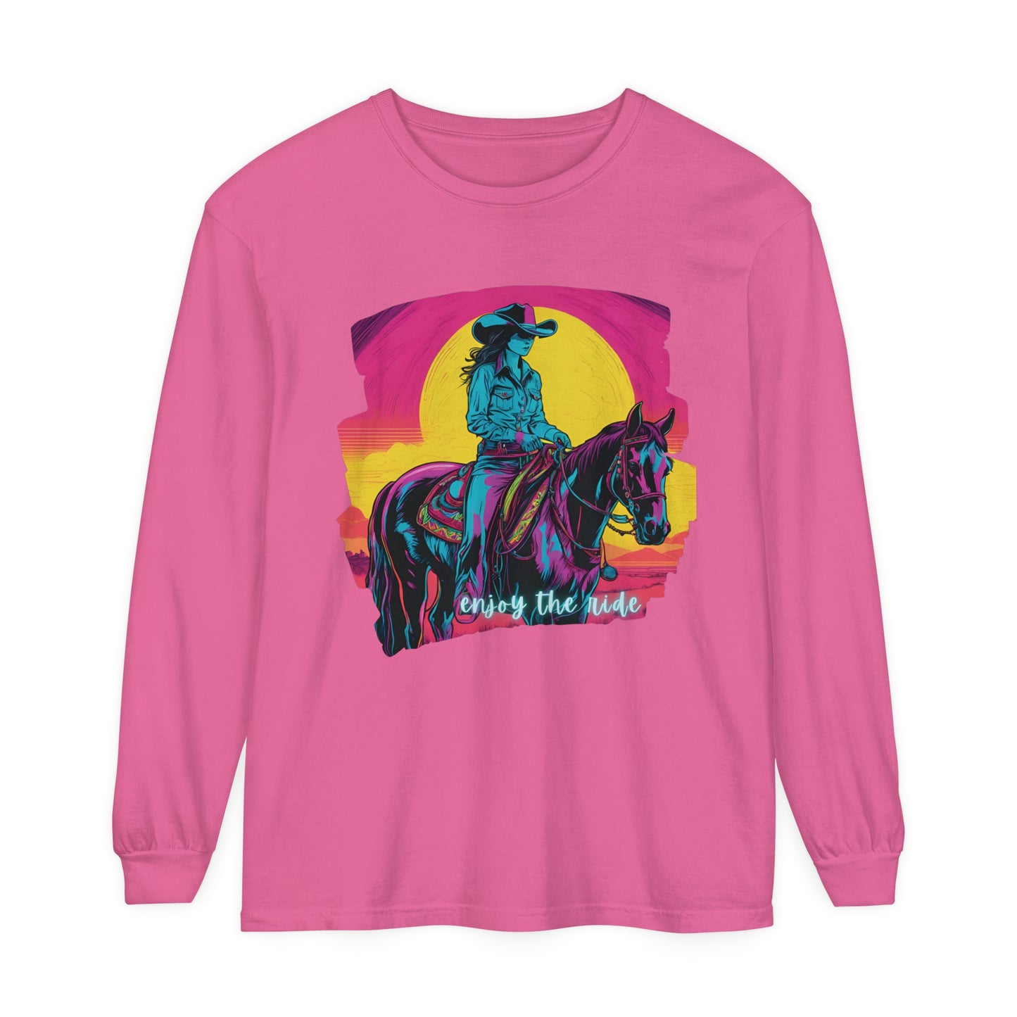 Sunset Cowgirl Long Sleeve T-Shirt