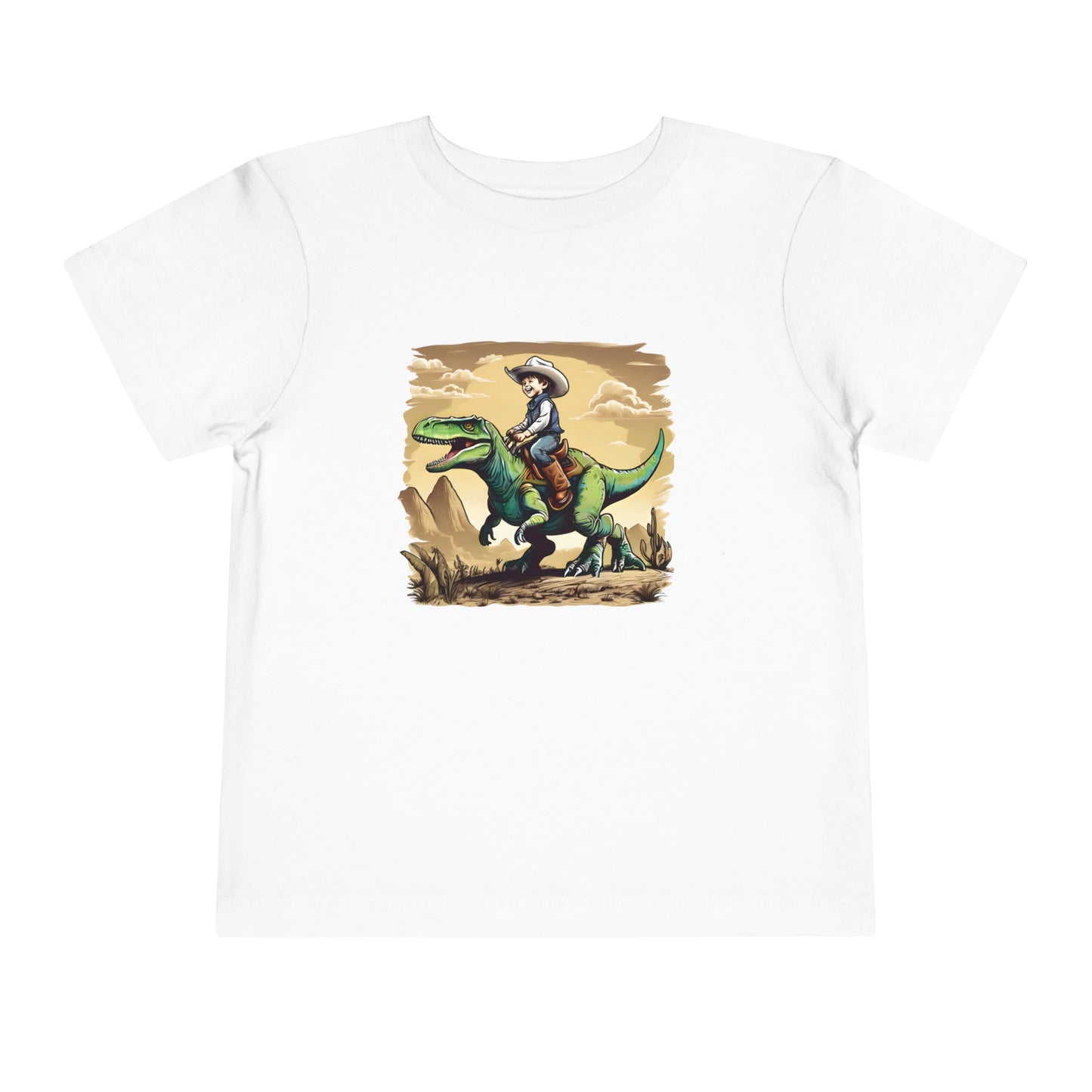 Dino Cowboy Toddler Short Sleeve Tee