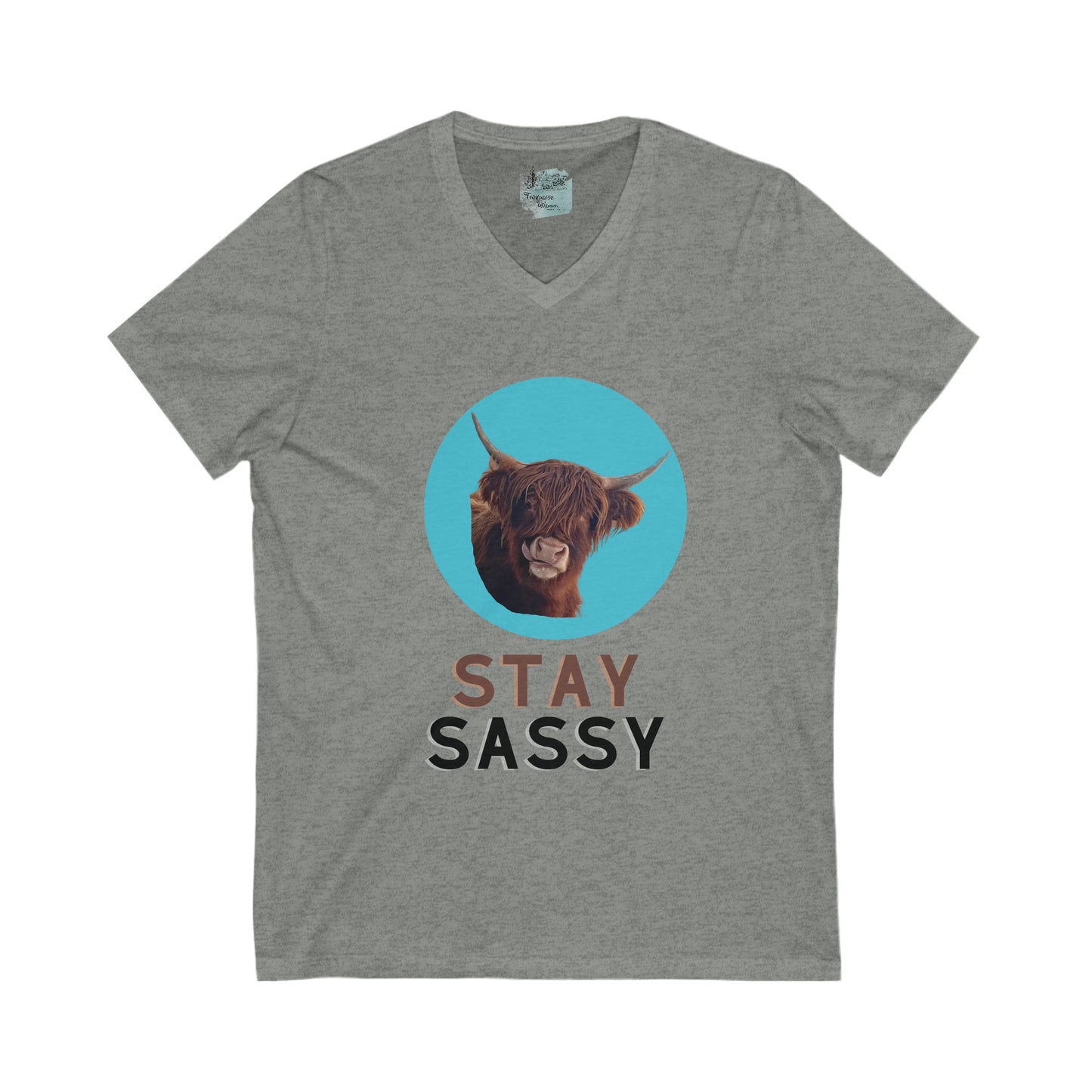Stay Sassy Highland V-Neck Tee