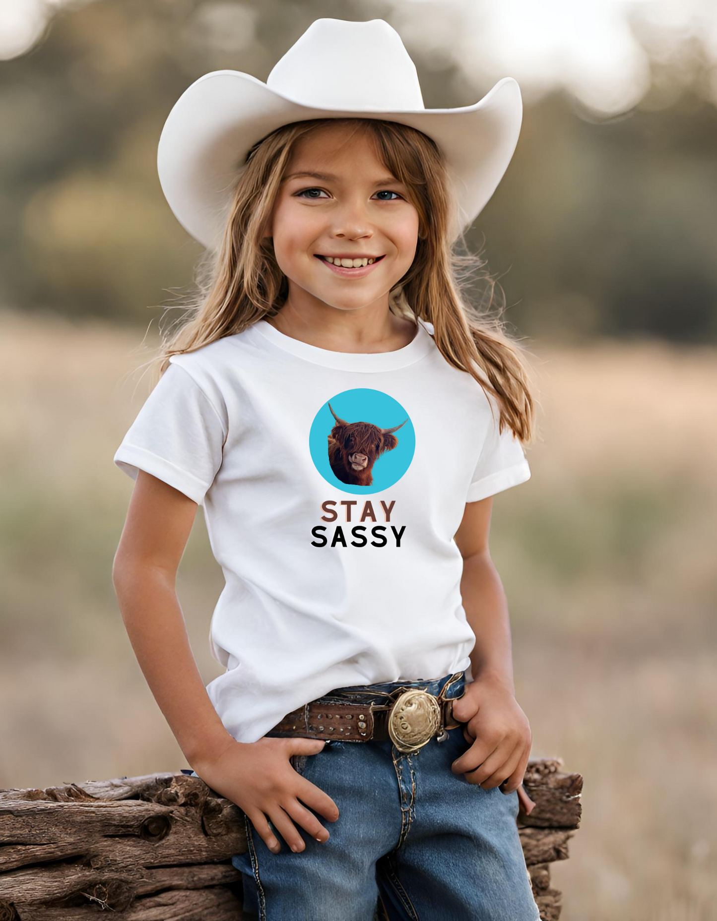 Stay Sassy Highland Youth Tee