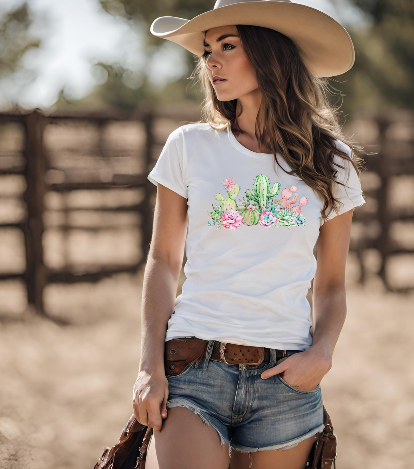 Cactus Blossom Womans T-shirt