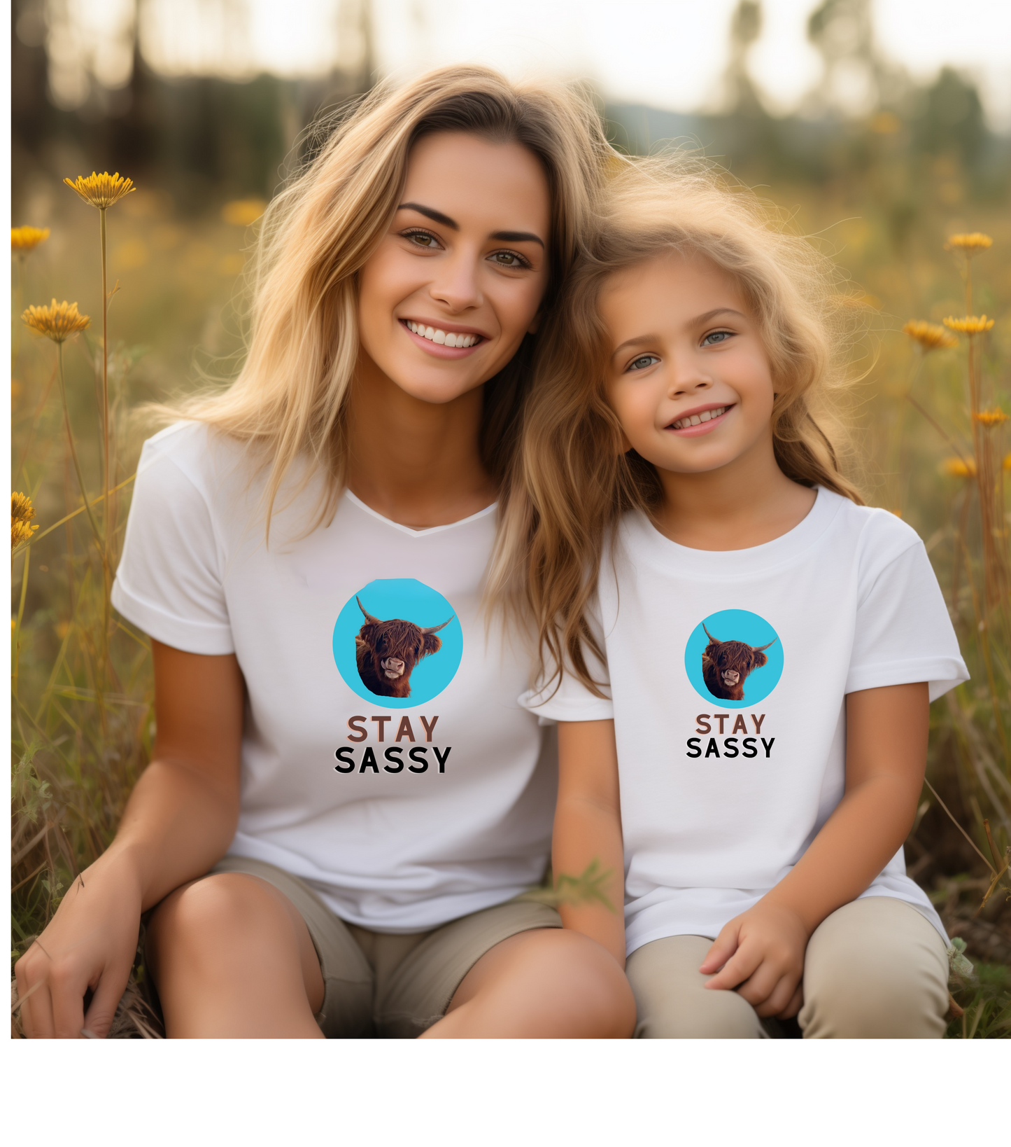 Stay Sassy Highland V-Neck Tee