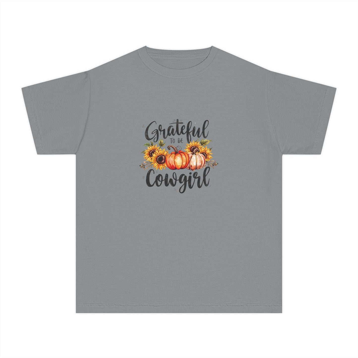 Grateful to be a Cowgirl Pumpkin Youth Tee