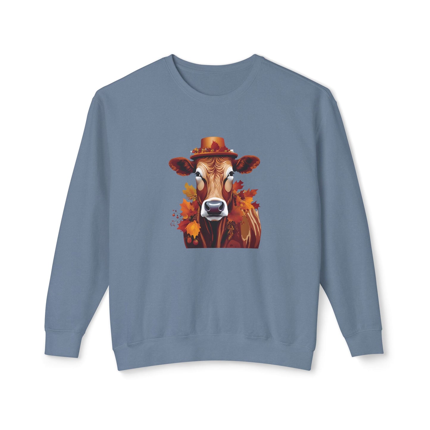 Autumn Cow Lightweight Sweatshirt