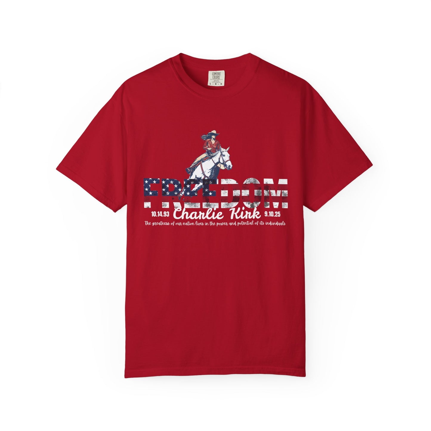 Charlie Kirk Freedom Barrel Racer T-shirt