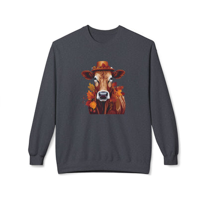 Autumn Cow Midweight  Sweatshirt