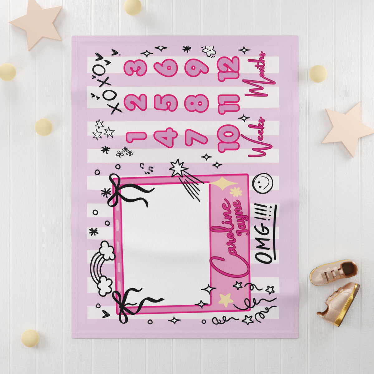 Caroline Milestone Blanket Custom