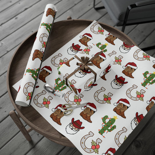 Holly Jolly Cowboy Wrapping Paper