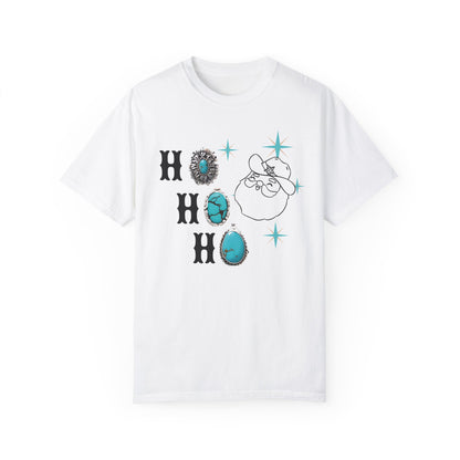 Ho Ho Ho Turquoise Santa Unisex T-shirt