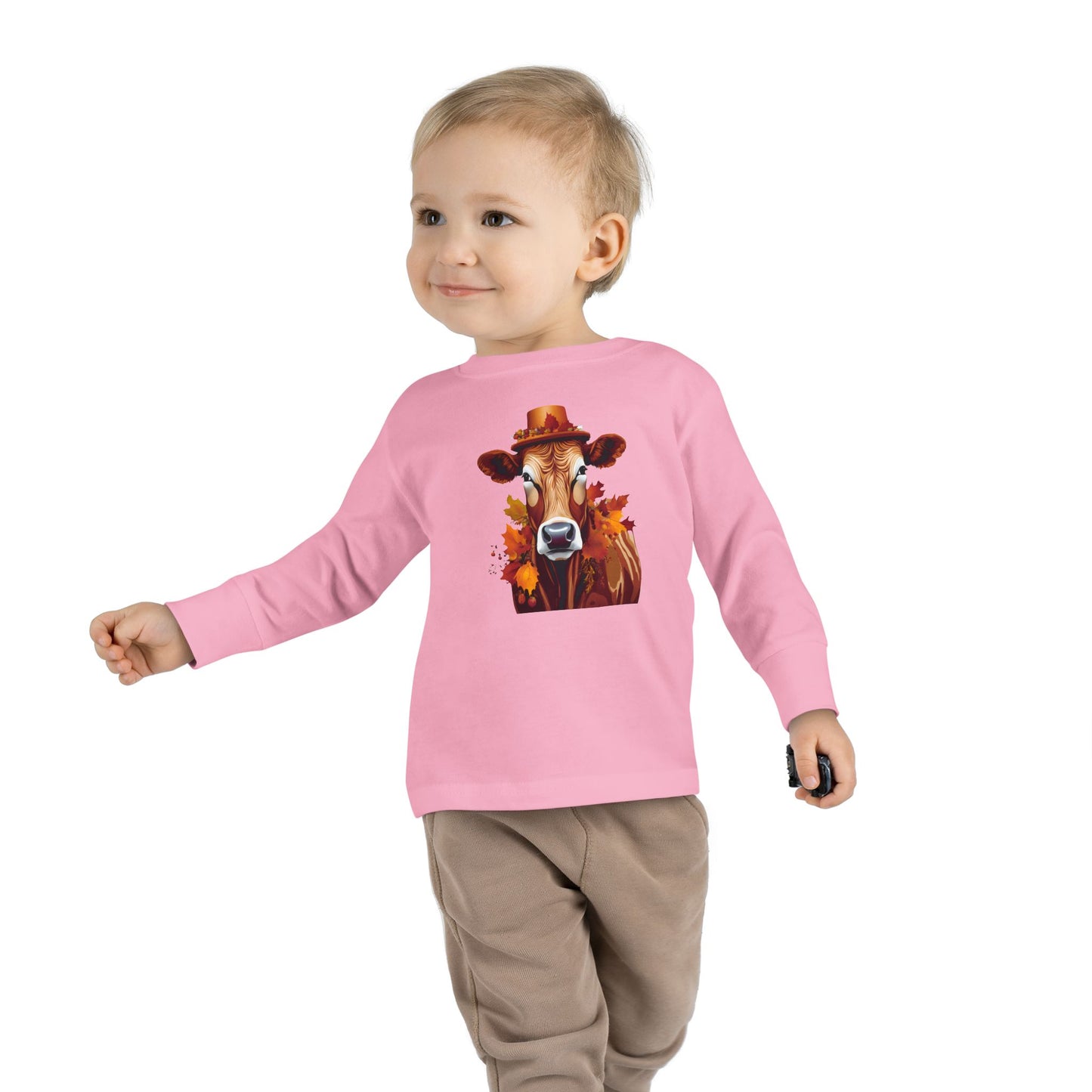 Autumn Cow Toddler Long Sleeve Tee