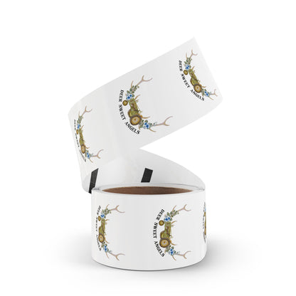 'Deer Sweet Angels' Round Sticker Roll