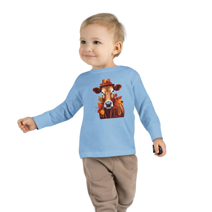 Autumn Cow Toddler Long Sleeve Tee