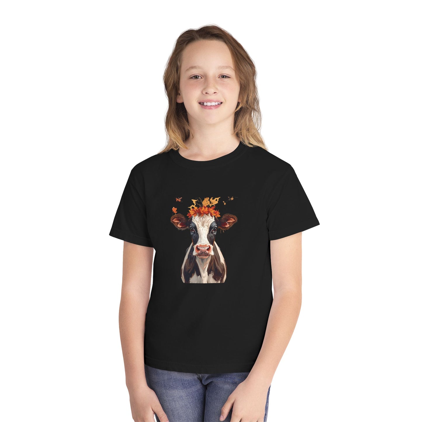 Fall Holstein Cow Youth Tee