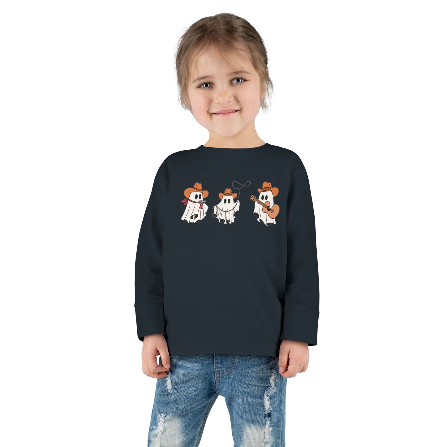 Cowboy Ghost Toddler Long Sleeve Tee