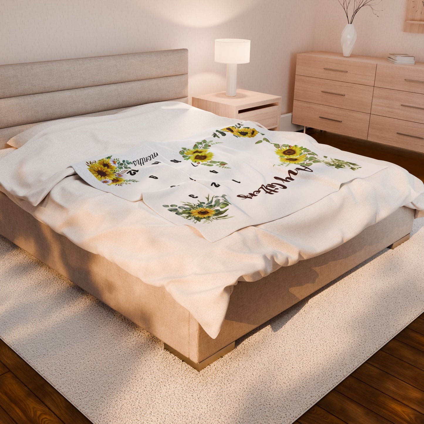 Custom Amy Milestone Plush Blanket