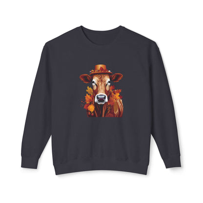 Autumn Cow Lightweight Sweatshirt