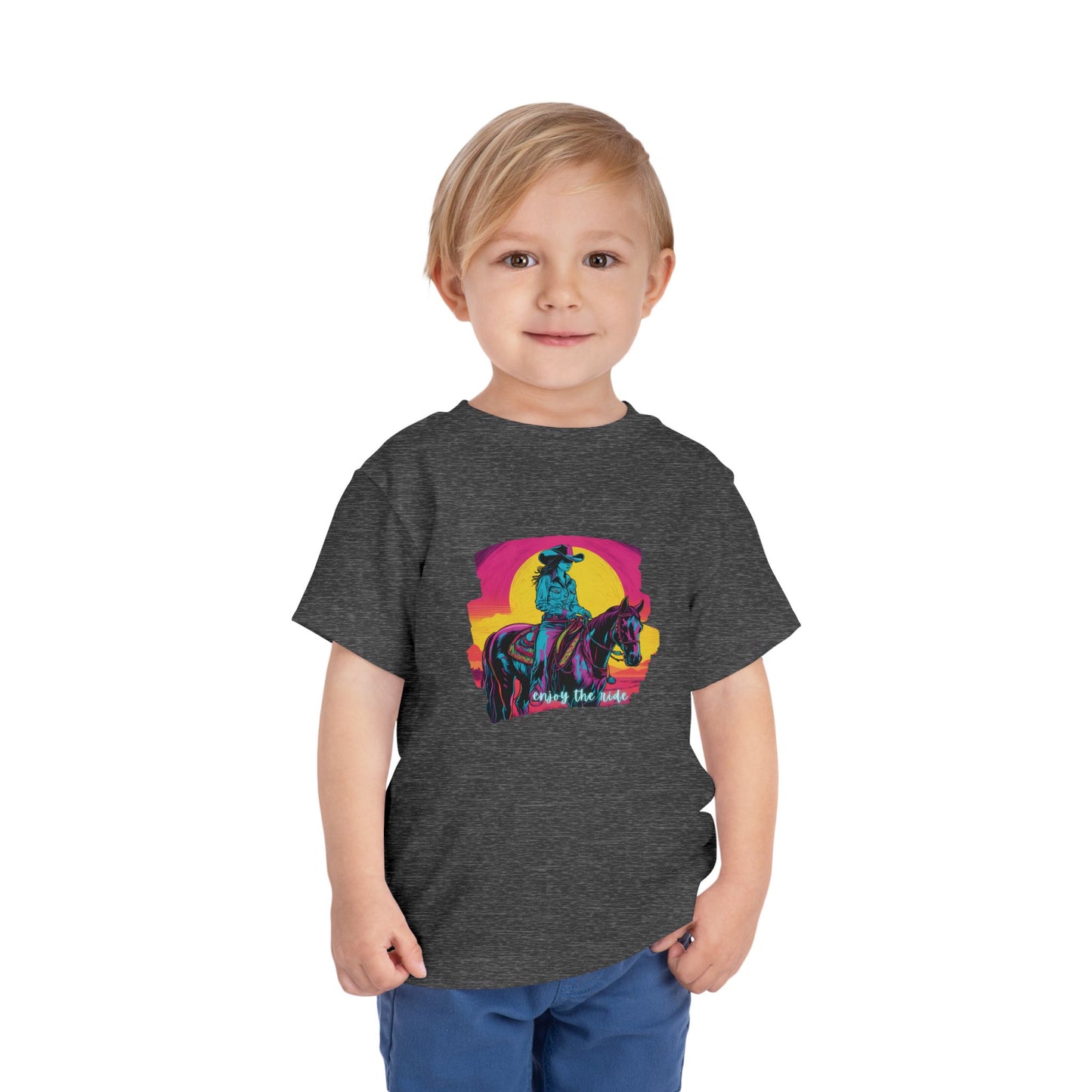 Sunset Cowgirl Toddler Short Sleeve Tee