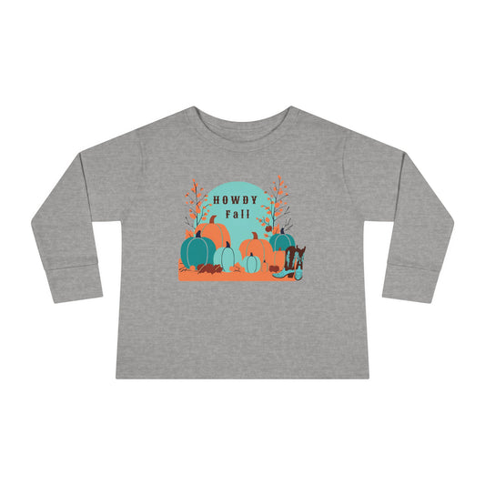 Howdy Fall Western Toddler Long Sleeve Tee