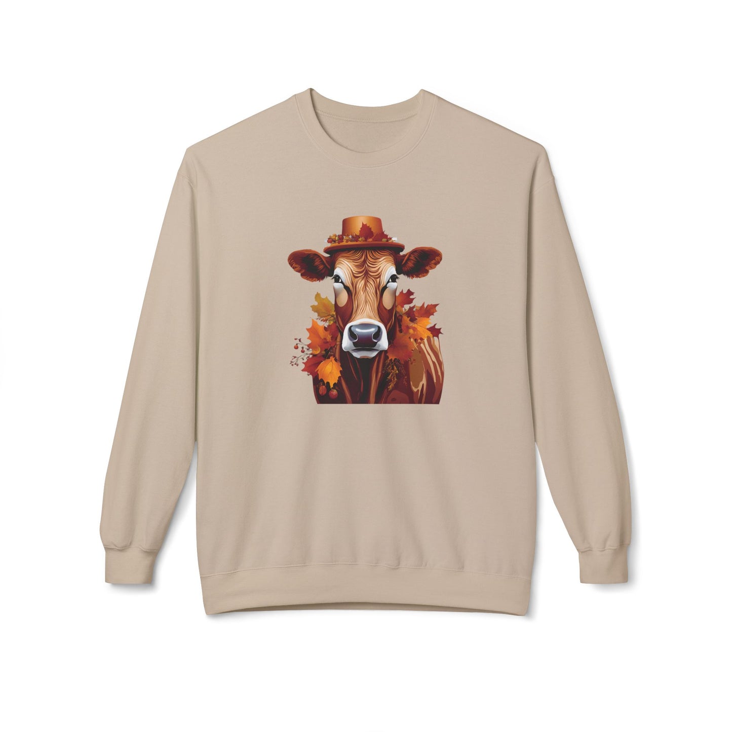 Autumn Cow Midweight  Sweatshirt