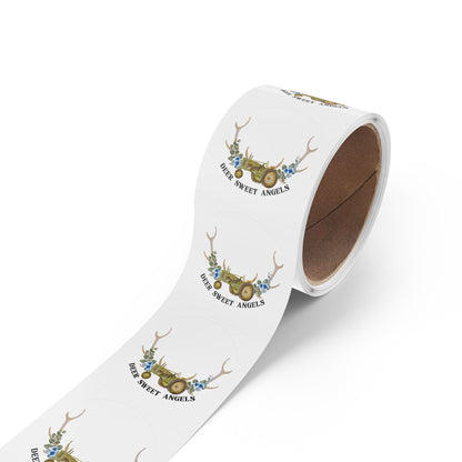 'Deer Sweet Angels' Round Sticker Roll