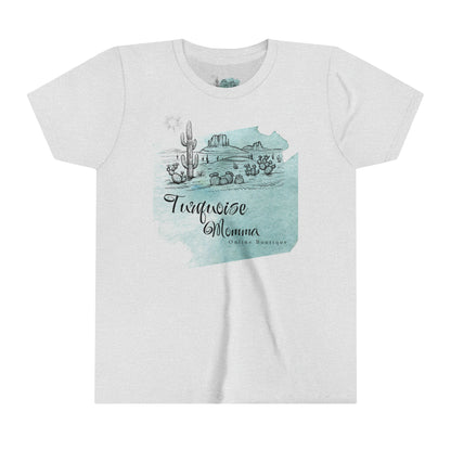 Turquoise Momma Youth Tee