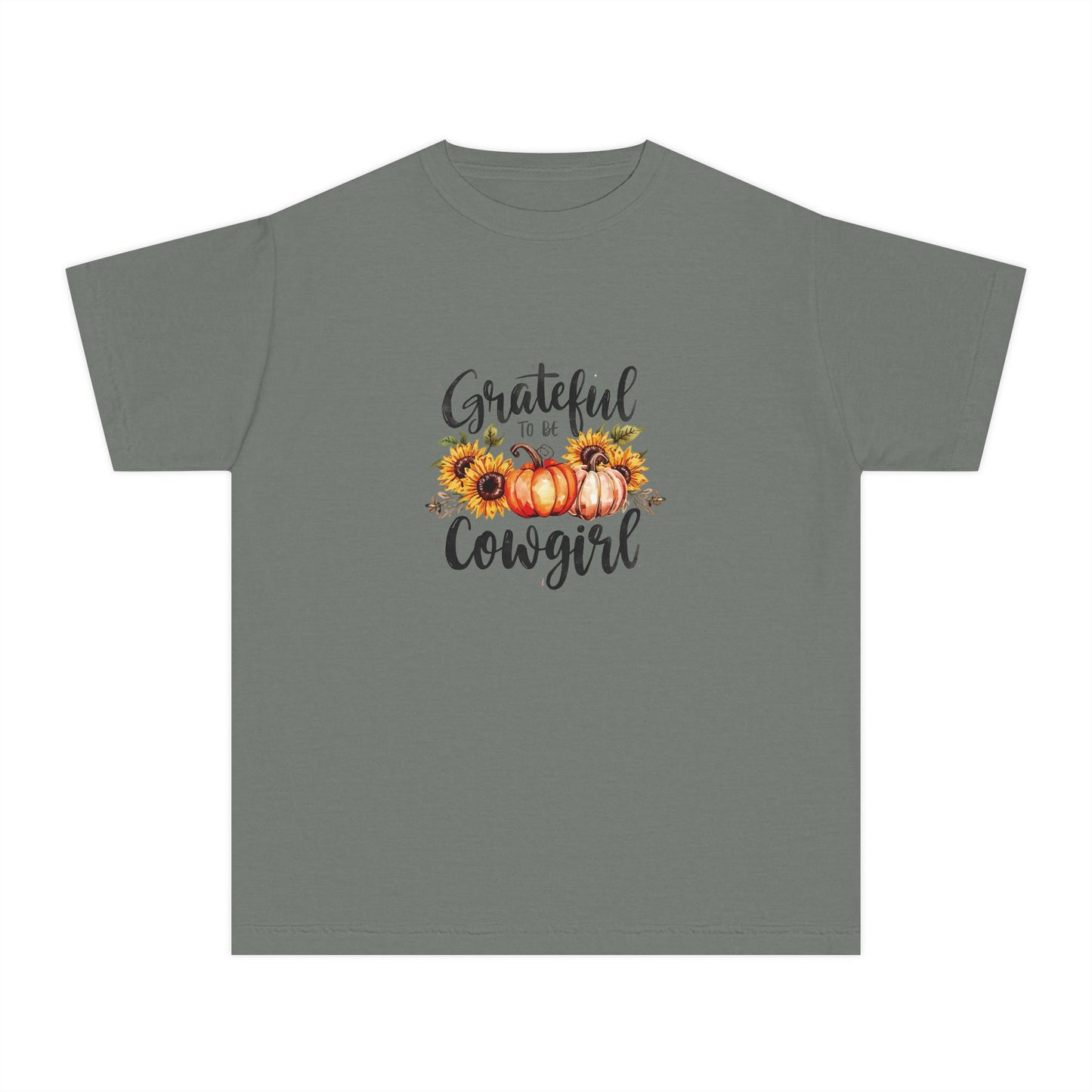 Grateful to be a Cowgirl Pumpkin Youth Tee