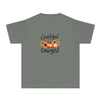 Grateful to be a Cowgirl Pumpkin Youth Tee