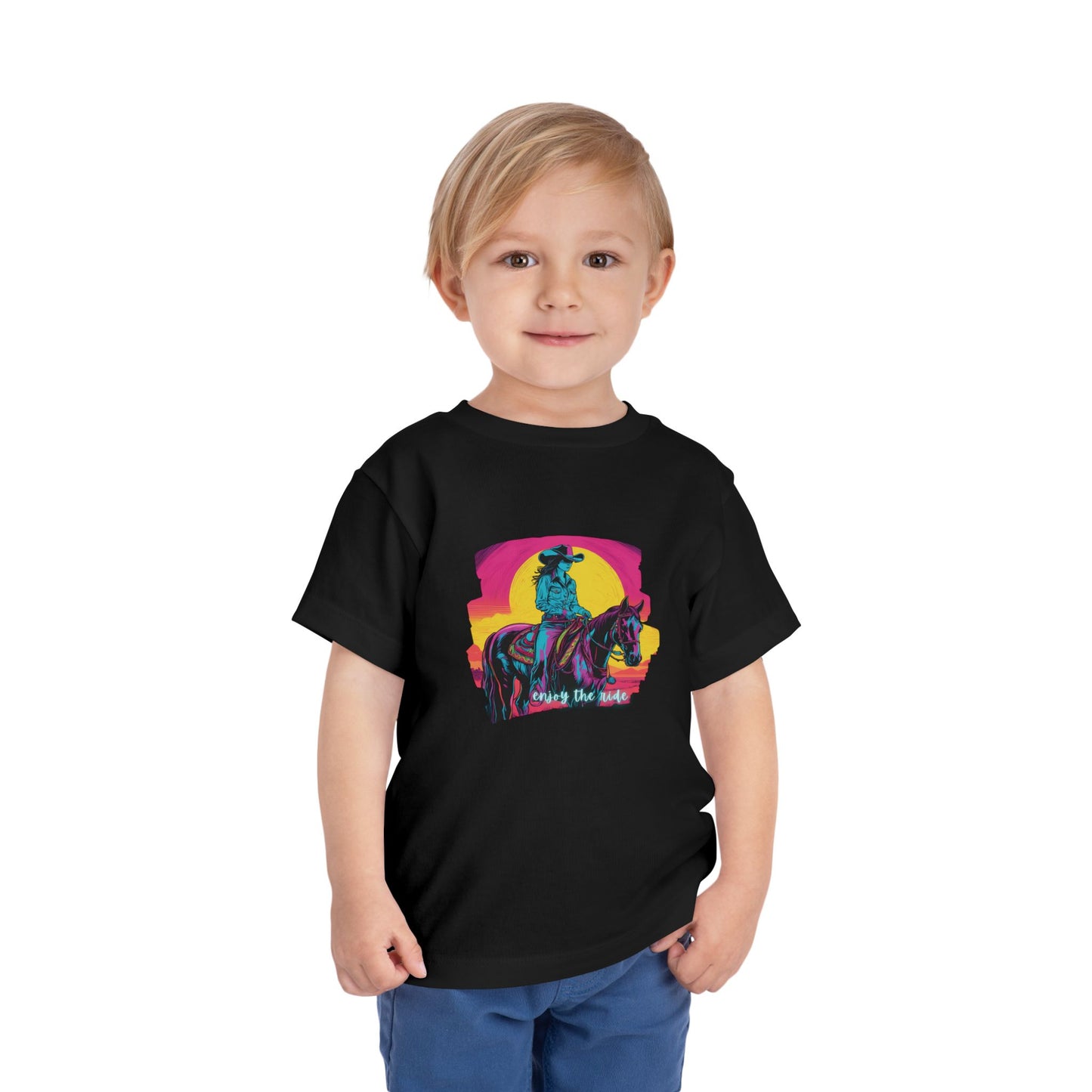 Sunset Cowgirl Toddler Short Sleeve Tee