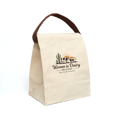 Women in Dairy Arizona Canvas Lunch Bag — Insulated Strap Tote