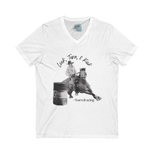 #BarrelRacing Womans V-Neck Tee