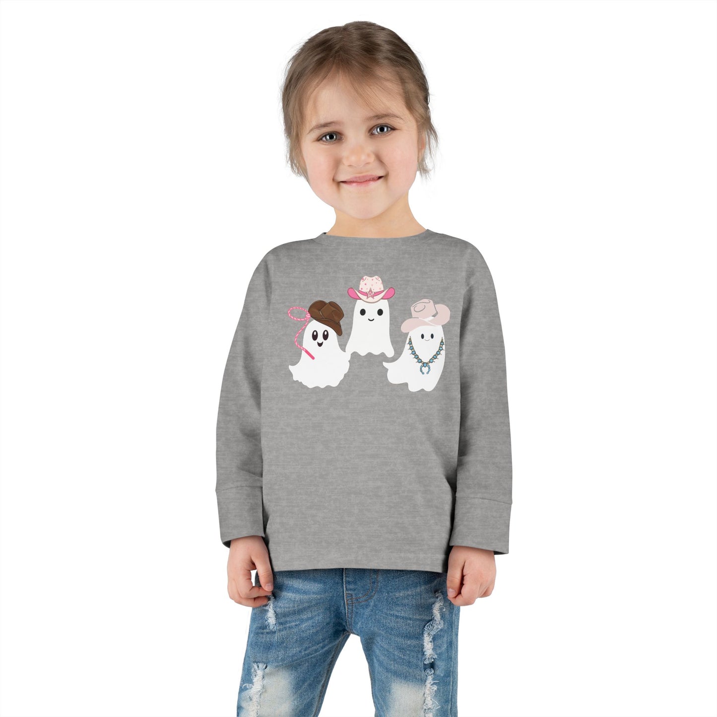 Cowgirl Ghost Toddler Long Sleeve Tee