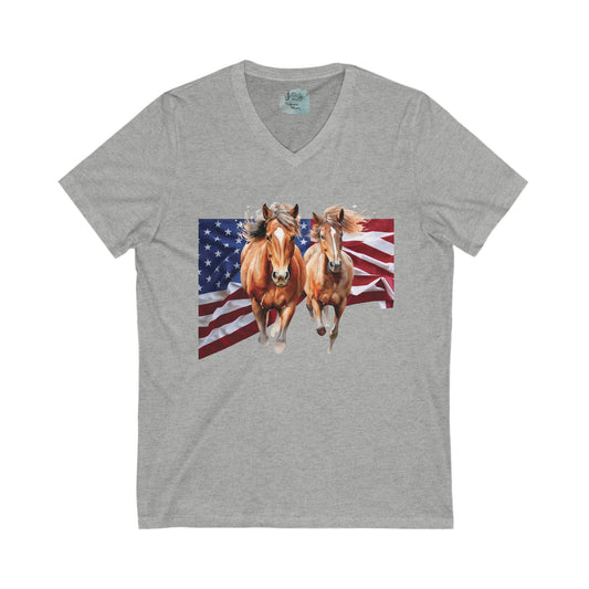 Horses of the Flag V-Neck Tee