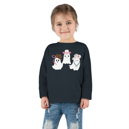 Cowgirl Ghost Toddler Long Sleeve Tee