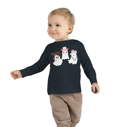 Cowgirl Ghost Toddler Long Sleeve Tee