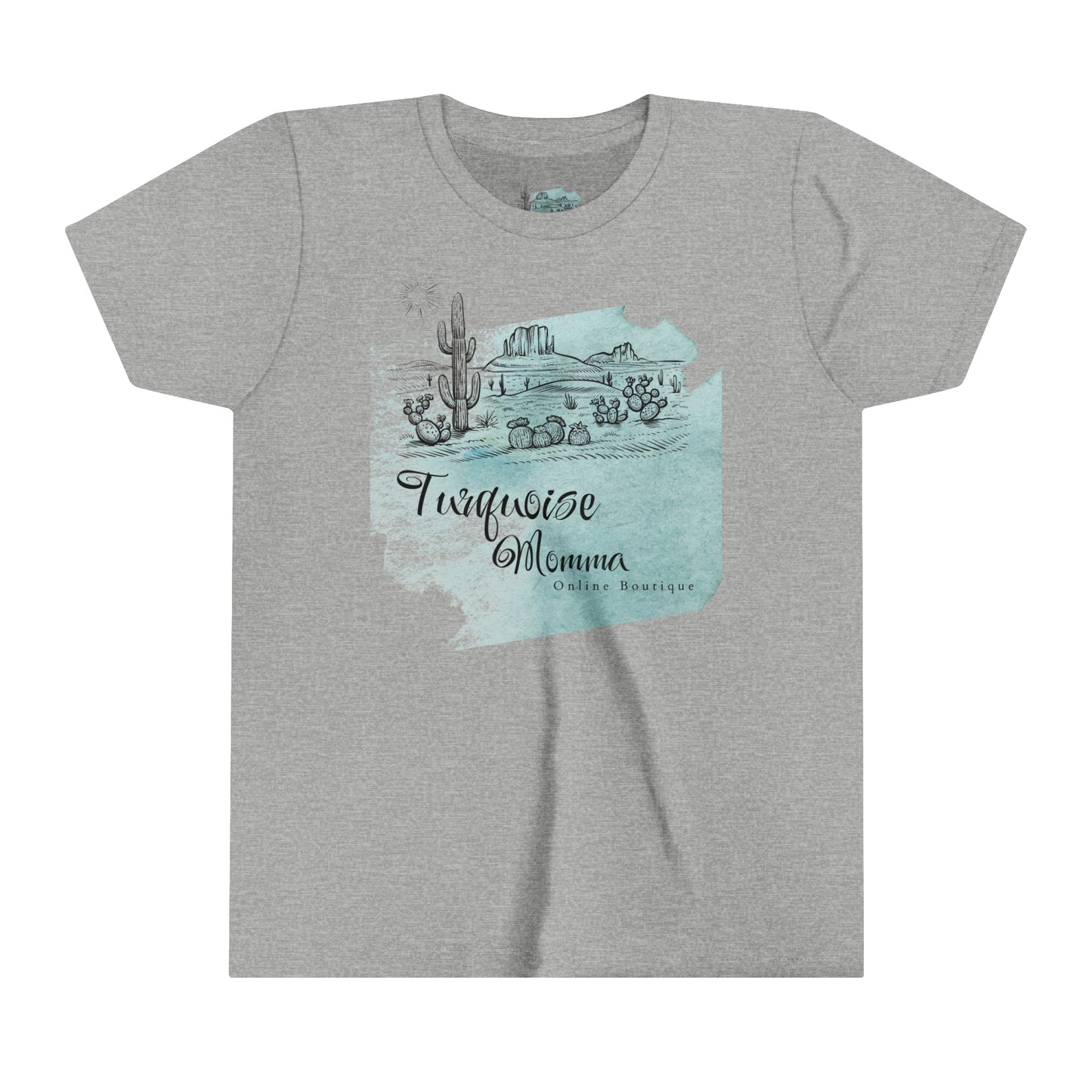 Turquoise Momma Youth Tee