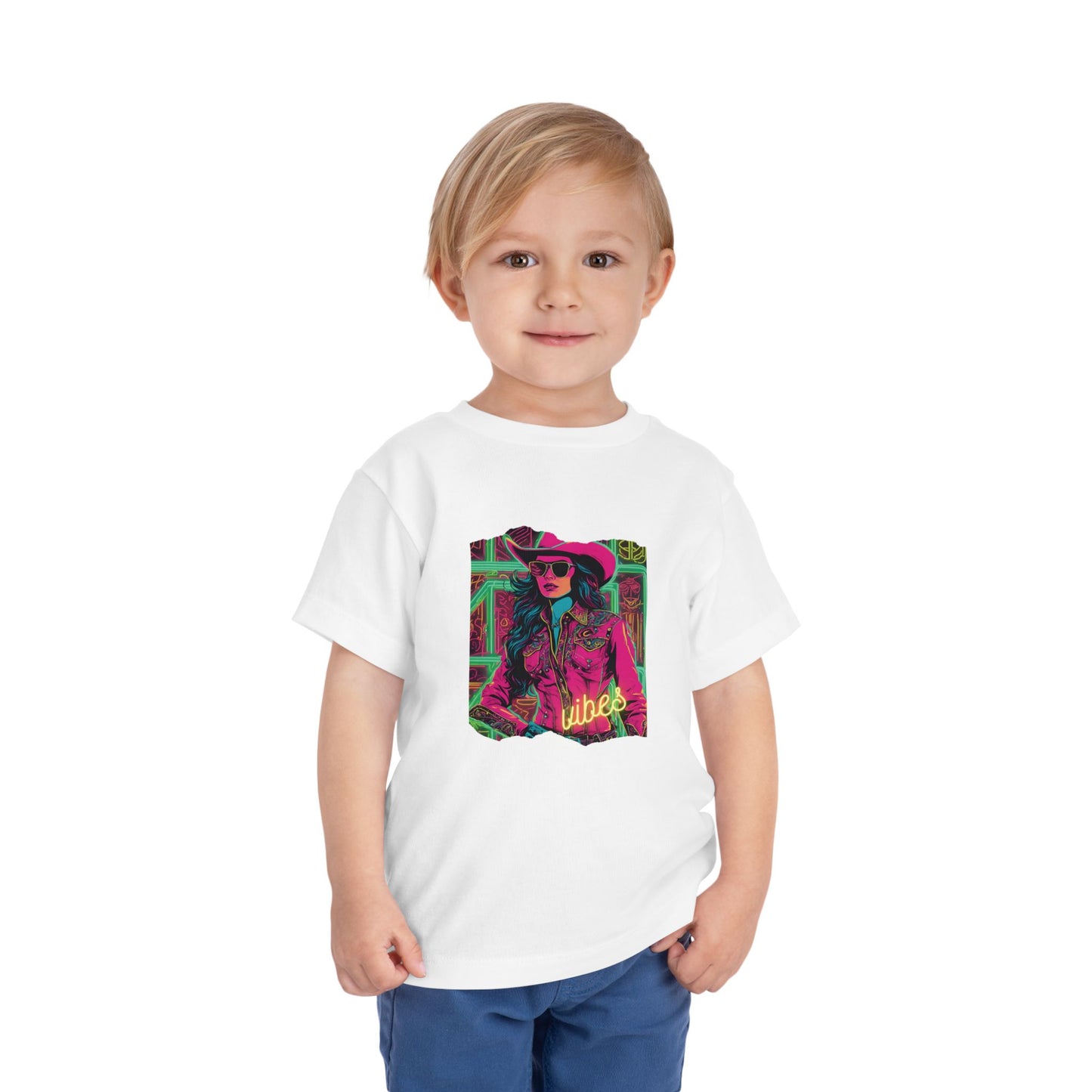 Neon Vibes Toddler Short Sleeve Tee