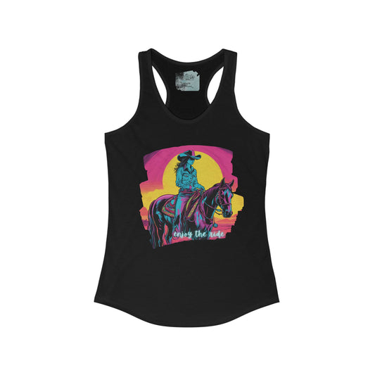 Sunset Cowgirl Racerback Tank