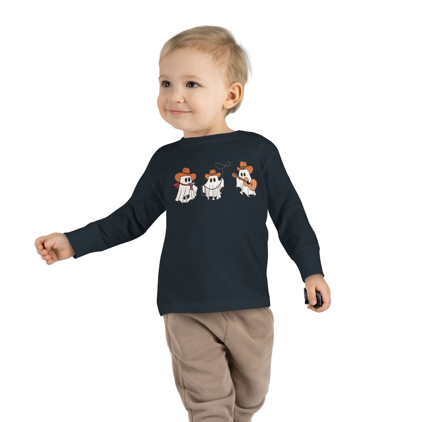 Cowboy Ghost Toddler Long Sleeve Tee